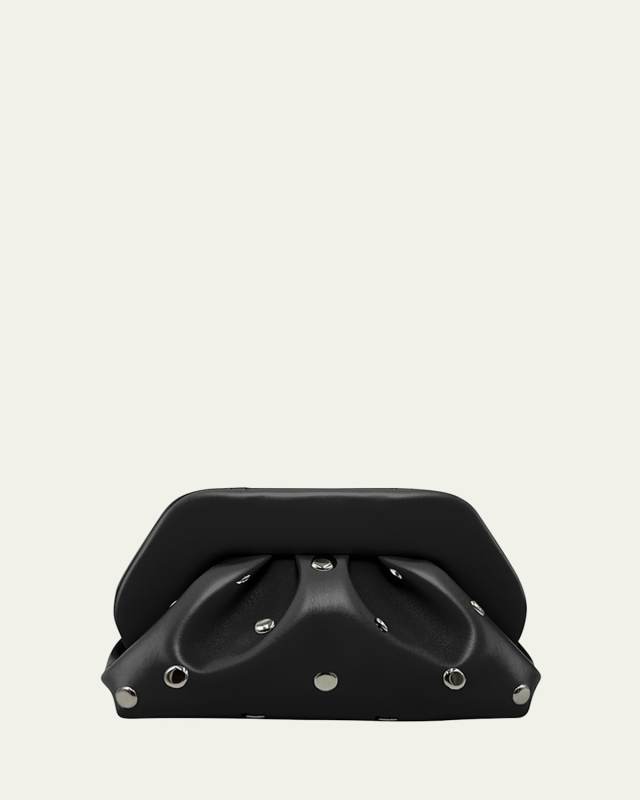 Tia Studded Vegan Fabric Clutch Bag